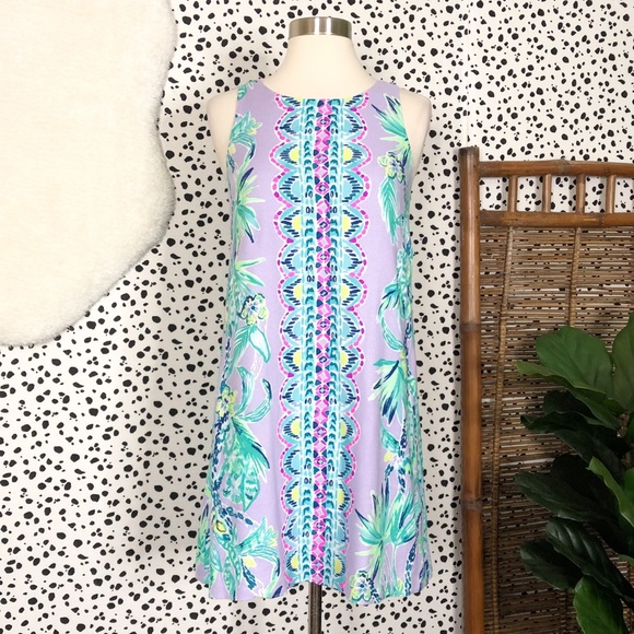 Lilly Pulitzer Dresses & Skirts - Lilly Pulitzer | Jackie It’s Impawsible Print Lilac Lavender Shift Dress XS